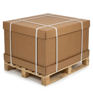 Contenedor con Tarima de Madera